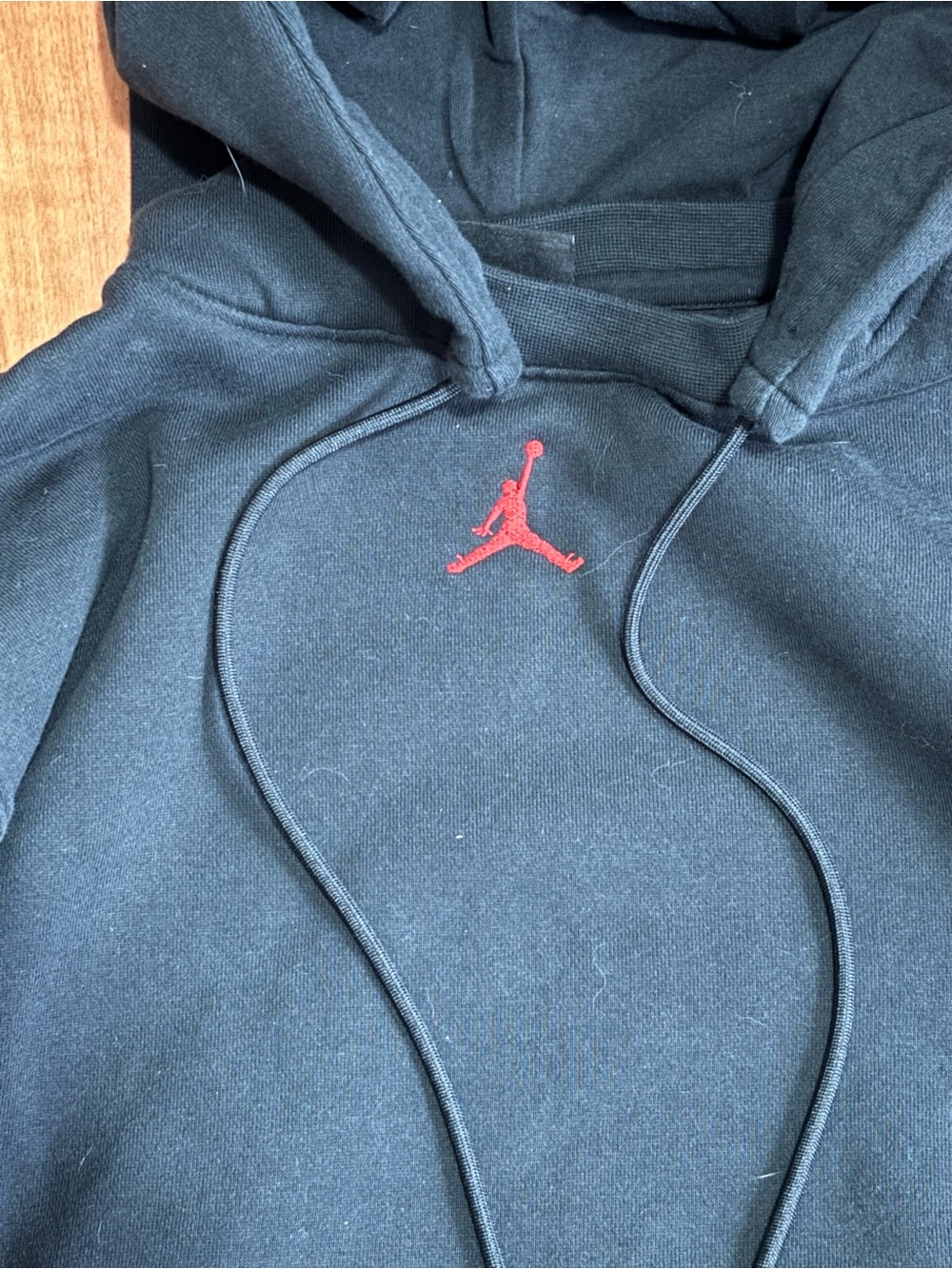 Jordan Black Men's Crewneck Hoodie with Red Raptors Lettering - Picture 4 of 4
